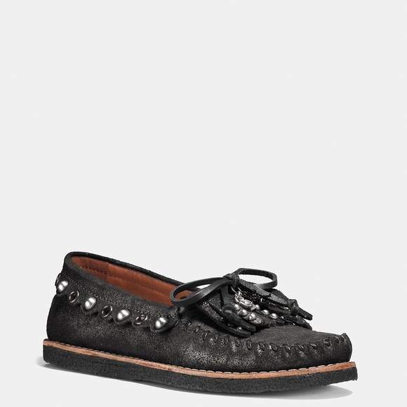 coach moccasin flats